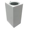 vetrine inrete Vetrineinrete® Applique a parete doppia emissione luminosa per esterno giardino ip65 lampada moderna UP & DOWN quadrata portalampada per faretti gu10 balcone (Bianco) B42