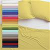 Tata Home Lenzuolo sopra 100% Cotone Misuracm 180x300 Letto da Una Piazza e Mezza Francese Colore Giallo Made in Italy 57 Fili al cm2
