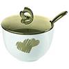 Guzzini Zuccheriera con Cucchiaino Love, Sabbia, 12.6 x 12.6 x h9.8 cm