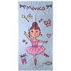 LolaPix Asciugamano dea Spiaggia. Telo Mare. Regalo Personalizzato. Asciugamano Personalizzato. Vari Disegni e Dimensioni. Ballerina Rosa