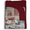 BA COLLECTION Tovaglia Antimacchia Copritavolo Cucina Rettangolare Shabby Chic 6 e 12 Posti Bordeaux x6