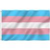 ANLEY Fly Breeze 3x5 Piedi Bandiera Transgender - Colore Vivido e Resistente Ai Raggi UV - Testata In Tela E Doppie Cuciture - Bandiera Rosa Blue Arcobaleno Poliestere Anelli Ottone 3 X 5 Piedi