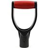 QWORK Manico in plastica D di Ricambio, Diametro Interno 32 mm, per Pale Forcella Vanga da Giardino Accessori