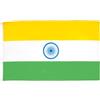 AZ FLAG Bandiera India 90x60 cm Indiana Poliestere Leggero 2 Occhielli | Uso interno bandiera decorativa भारत doppie cuciture e bordi rinforzati con occhielli metallici