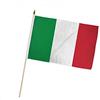 R&F srls Bandiera Italia Tricolore con Asta 30X45 CM Italiana Nazionale bandierina manifestazioni