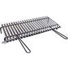 Fonderia Bongiovanni | Graticola per Camino | Graticola per Barbecue | in Acciaio | Griglia Inox per barbecue con recupero oli (50x35 cm)