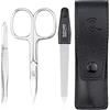 marQus Set per la manicure di alta qualità, composto da 3 pezzi, con astuccio in vera pelle