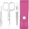 marQus Forbicine e Pinzette - Set Manicure Professionale con Custodia in Similpelle. Include strumenti per Mani e Piedi, ideale per unghie curate. Perfetto come kit da viaggio, pratico ed elegante