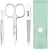 marQus Forbicine e Pinzette - Set Manicure Professionale con Custodia in Similpelle. Include strumenti per Mani e Piedi, ideale per unghie curate. Perfetto come kit da viaggio, pratico ed elegante