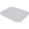 Folksy Super Kitchen SUPER KITCHEN Piccolo Sottopentola in Silicone, Antiscivolo Tappetino Scolapiatti in Silicone, Tappetino Lavello Cucina, Resistente al Calore Sottobicchiere (29,5 x 23,5 cm, Grigio)