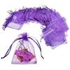 JZK 50x 9x12cm Viola Piccola Sacchetti Coulisse Organza portaconfetti porta confetti regalo riso Matrimonio portariso sacchettini bomboniere per nozze Compleanno Battesimo, sacchetto per gioielli