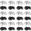 YDHfdc 32 Paia Bottoni Automatici da Cucire, Bottoni Metallici a Pressione Metallo Bottoni Automatici in Argento Nero per Borsa Abiti Forniture Cucito Artigianato (15 mm)
