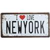 Honfitat New York License Plate Tin Segno Vintage Metal Plate Poster Bar Pub Maillot Wall Decor