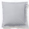 Vision - Federa per cuscino - 65 x 65 cm - Colore: Grigio Perla - 100% cotone - Finitura con Volant Piatto