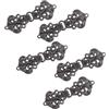 Wandic, Clip per cardigan, 5 paia, vintage, stile floreale, chiusure per mantello, da cucire, con ganci e occhielli, ideali anche per maglioni e scialli, colore nichel oro