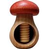 Wooden World Schiaccianoci in legno di faggio naturale, molto solido, a forma di fungo, regalo di Natale, rosso