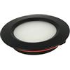 LEDLUX Mini faretto LED da incasso rotondo 3 W AC/DC 12 V DC 24 V foro 50 mm diametro 68 mm (nero, 3000K)