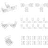 REDTRON 22pcs 4 pin LED Connettore Senza Saldatura da 10 mm per SMD 5050/3528 RGB Striscia Rapido Angolari Comprende Connettore a Forma di L e di T