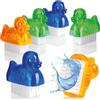 com-four® 6X Mini spazzole per Il Lavaggio delle Mani a Forma di Anatra - Spazzola per Unghie per la Pulizia di Mani e Unghie - spazzole per la Pulizia in 3 Colori