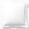 Vision - Federa per cuscino - 65 x 65 cm - Colore: Bianco - 100% cotone - Finitura con Volant Piatto