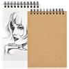 Catime 2 Pezzi Blocco da Disegno A6, Blanc Sketch Book da Disegno Rilegato a Spirale 160 g/m² Sketchbook Quaderno da Disegno Album da Disegno per Schizzi e Disegni, 30 Fogli/60 Pagine