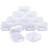 Dokpav 12pcs Contenitori Perline, Trasparente Contenitori in Plastica con Coperchio, Mini Contenitori di stoccaggio Contenitore, per Articoli, Pillole, Erbe, Gioielli, Altri Piccoli Oggetti(3.3x3.3cm)