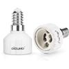 DiCUNO E14 a GU10 Adattatore da 2 pezzi, convertitore da presa, portalampada, base per lampad per lampadine a LED, incandescenza o fluorescenti