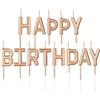JUHONNZ Candeline con Buon Compleanno,Particolari Candele di Compleanno con Happy Birthday per Decorazione della Torta di Compleanno,Champagne