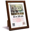 3-B Cornice per foto JENA - marrone scuro - 13x18 cm cornice in legno esotico con vetro acrilico