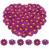 Bornfeel Fiori Margherite 100 Pezzi Fiori Finti Bomboniere Fiore Artificiale Corolla in Seta per Pasqua Tavola Cofano Matrimonio Festa Cerimonia Decorazione 38 x 38 x 20 mm Viola Scuro