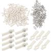 HUAZIZ 200 Pcs Clip Strisce LED Clip di Fissaggio del Silicone Clip di Fissaggio con Viti Fissaggio Strisce per LED da 10mm(Bianco)