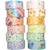 Yubbaex Washi Tape Set di nastri decorativi per fai da te, diario proiettile, artigianato, confezioni regalo, scrapbooking, 12 rotoli