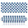 Cendray 20 Pz Adesivi per Piastrelle Antiolio Impermeabile PVC Autoadesivo Decorazione Stile Mosaico Adesivi per Bagno Cucina Parete Fai da Te (10x10cm,Blu)