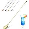 YFWOOD Cucchiaio da cocktail in acciaio inox, cucchiaio da bar con manico lungo 30 cm, agitatore per baristi o per uso domestico