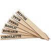 La cordeline 6 Etichette con Marchio Pianta aromatica 18 x 2 cm S/Bustina, Etichette, Legno, 2 x 2, 5 x 18 cm, etbmpa