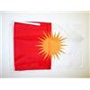 AZ FLAG BANDIERA YAZIDISMO 45x30cm - BANDIERINA RELIGIONE YAZIDI 30 x 45 cm cordicelle - AZ FLAG