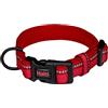 Company of Animals Collare Comfort HALTI - Cinghia regolabile con imbottitura in neoprene e tessuto 3M catarifrangente. Nylon di qualità. Leggero e ideale per cani di taglia media (Taglia M, Rosso)