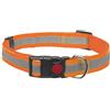 CHAPUIS SELLERIE SLA354 Collare Regolabile Riflettente per Cani - Collare in Similpelle Arancione - Larghezza 25 mm - Lunghezza 38-65 cm - Misura L