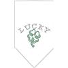 Mirage Pet Products Mirage - Bandana con quadrifoglio, con strass, misura L, colore: Bianco