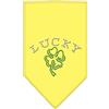 Mirage Pet Products Mirage - Bandana, motivo: quadrifoglio, con strass, misura piccola, colore: Giallo