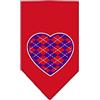Mirage Pet Products Argyle - Bandana con Stampa a Cuore, per Animali Domestici, Grande, Rosso/Viola
