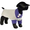 Beeztees Lucky - Chandail per Cane, 46 cm, Colore: Grigio/Porpora