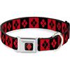 Buckle-Down Buckle Down 9 - 38,1 cm jkg-Harley Quinn Diamond Full Color Nero/Rosso Dog Collar