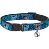 Buckle-Down Buckle Down Stitch espressioni/Ibisco Collage Green-Blue Fade Disney Breakaway plastica Clip Collare