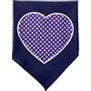 Mirage Pet Products Mirage Viola Swiss DOT Cuore Serigrafia Dog Bandana