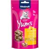 Vitakraft Cat Yums, snack gatto, morbido snack gatto ripieno con formaggio, in bustina richiudibile, senza zuccheri aggiunti (1x 40g)