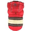 Hip Doggie HD-5STRD-L Soft Stripe Puffer Coat, L, Rosso