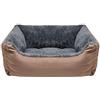 Italian Bed Linen Sogni e Capricci Love-Cuccia per Cani e Gatti, Tortora, 62 x 50 x 17 cm