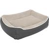 Italian Bed Linen Cuccia Morbida per Cani e Gatti da Interno - Letto Invernale in Pile Caldo con Base Impermeabile Antiscivolo - Comfort Massimo (Nuvola, 84x66x19 cm, Crema)