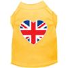Mirage Pet Products Mirage - Camicia per cani con stampa a cuore, motivo bandiera britannica, XXXL, colore: Giallo